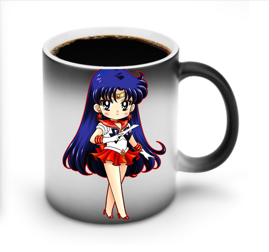 （画像用） 美少女戦士セーラームーン 火野レイ ひの レイ Sailor Moon Hino Rei （セーラーマーズ,Sailor Mars） 温度変色マグカップ