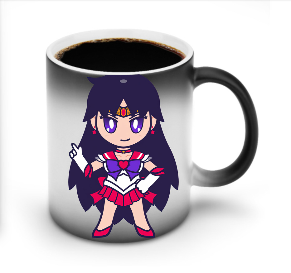 （画像用） 美少女戦士セーラームーン 火野レイ ひの レイ Sailor Moon Hino Rei （セーラーマーズ,Sailor Mars） 温度変色マグカップ