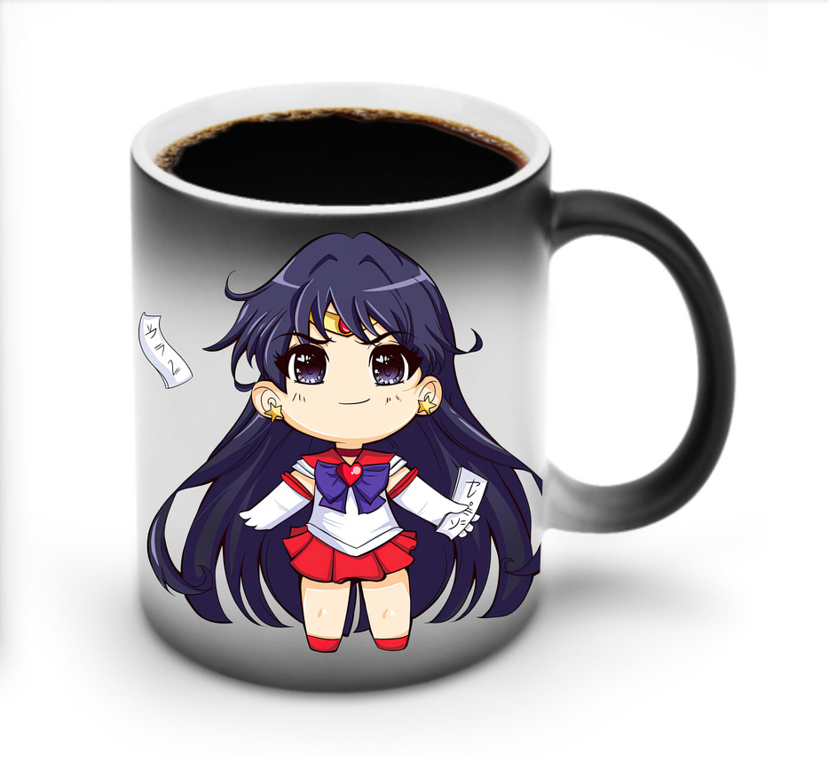 （画像用） 美少女戦士セーラームーン 火野レイ ひの レイ Sailor Moon Hino Rei （セーラーマーズ,Sailor Mars） 温度変色マグカップ