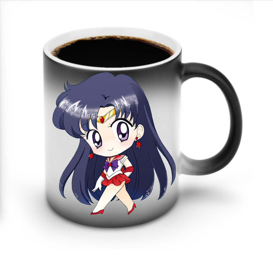 （画像用） 美少女戦士セーラームーン 火野レイ ひの レイ Sailor Moon Hino Rei （セーラーマーズ,Sailor Mars） 温度変色マグカップ