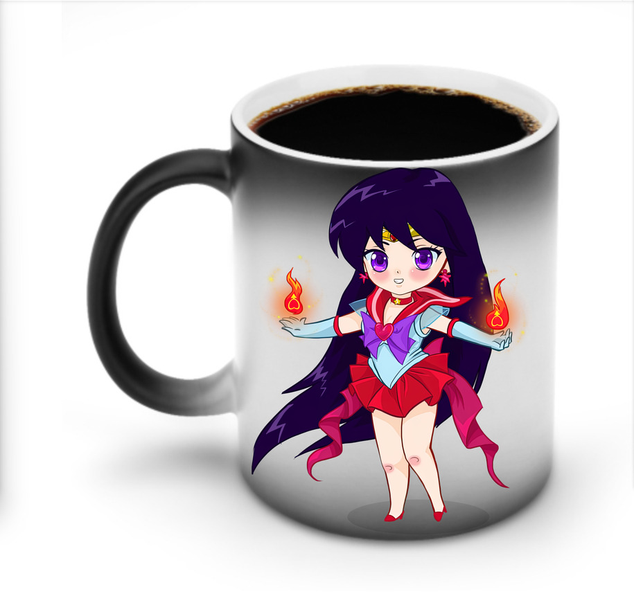 （画像用） 美少女戦士セーラームーン 火野レイ ひの レイ Sailor Moon Hino Rei （セーラーマーズ,Sailor Mars） 温度変色マグカップ