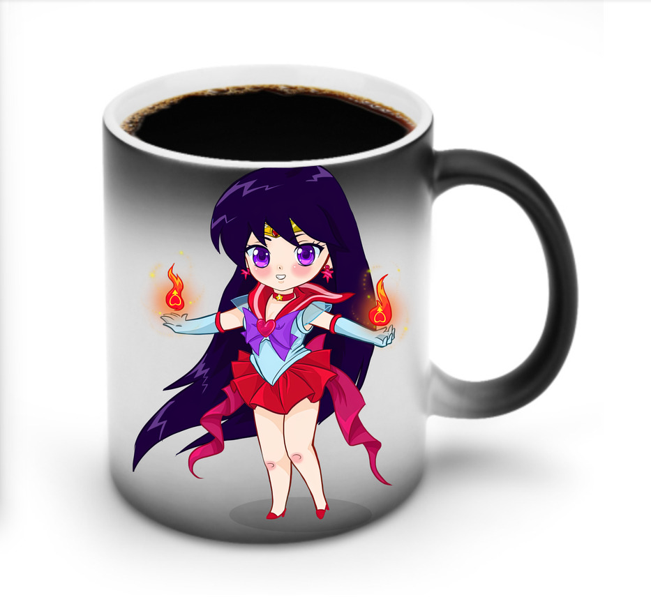 （画像用） 美少女戦士セーラームーン 火野レイ ひの レイ Sailor Moon Hino Rei （セーラーマーズ,Sailor Mars） 温度変色マグカップ