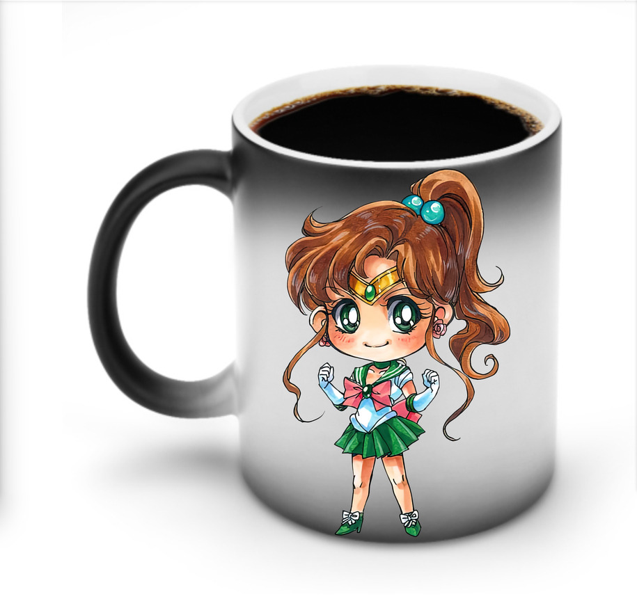 （画像用） 美少女戦士セーラームーン 木野 まこと きの まこと Sailor Moon Kino Makoto （セーラージュピター；Sailor Jupiter） 温度変色マグカップ