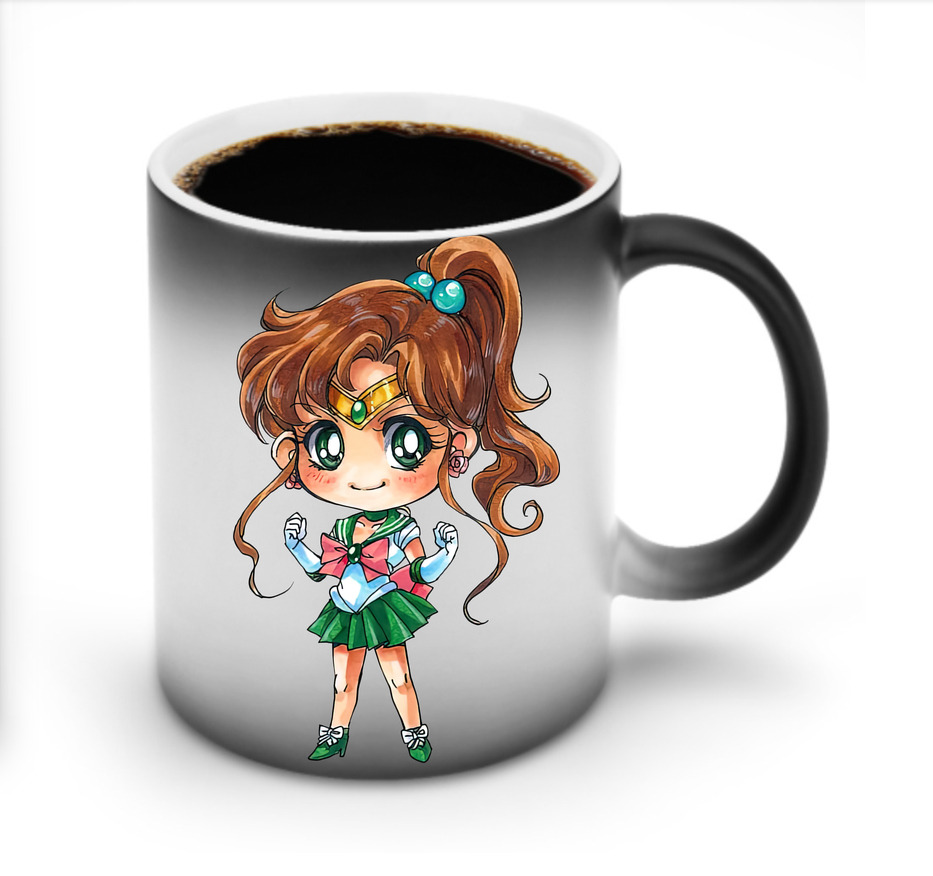 （画像用） 美少女戦士セーラームーン 木野 まこと きの まこと Sailor Moon Kino Makoto （セーラージュピター；Sailor Jupiter） 温度変色マグカップ