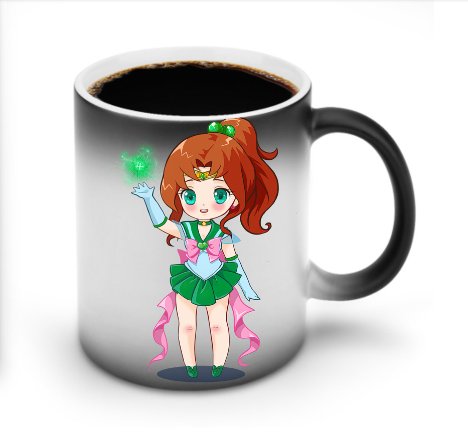 （画像用） 美少女戦士セーラームーン 木野 まこと きの まこと Sailor Moon Kino Makoto （セーラージュピター；Sailor Jupiter） 温度変色マグカップ