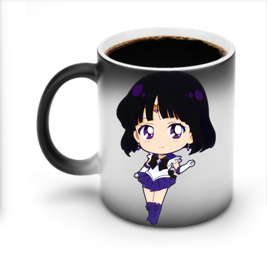 （画像用） 美少女戦士セーラームーン 土萠ほたる Sailor Moon Tomoe Hotaru （セーラーサターン；Sailor Saturn） 温度変色マグカップ