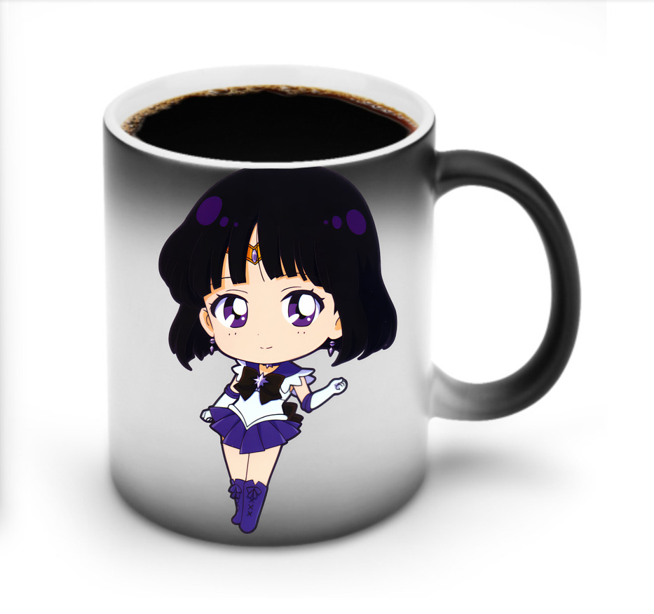 （画像用） 美少女戦士セーラームーン 土萠ほたる Sailor Moon Tomoe Hotaru （セーラーサターン；Sailor Saturn） 温度変色マグカップ