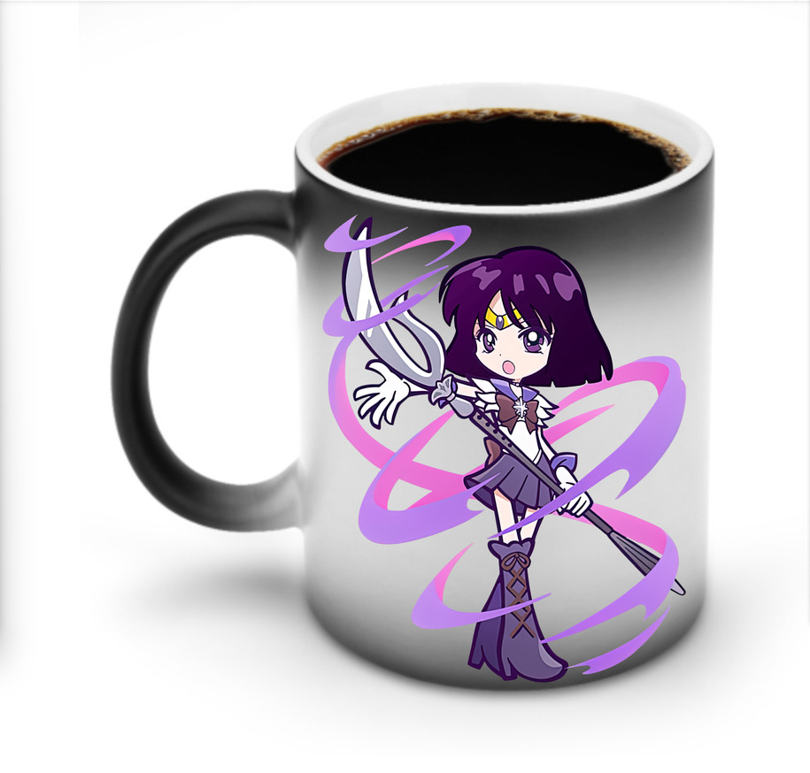 （画像用） 美少女戦士セーラームーン 土萠ほたる Sailor Moon Tomoe Hotaru （セーラーサターン；Sailor Saturn） 温度変色マグカップ