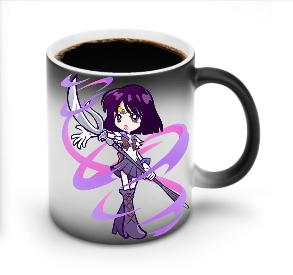 （画像用） 美少女戦士セーラームーン 土萠ほたる Sailor Moon Tomoe Hotaru （セーラーサターン；Sailor Saturn） 温度変色マグカップ