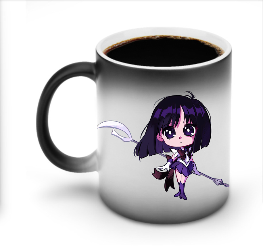 （画像用） 美少女戦士セーラームーン 土萠ほたる Sailor Moon Tomoe Hotaru （セーラーサターン；Sailor Saturn） 温度変色マグカップ