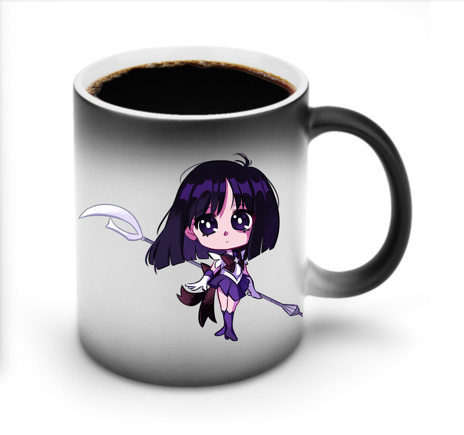 （画像用） 美少女戦士セーラームーン 土萠ほたる Sailor Moon Tomoe Hotaru （セーラーサターン；Sailor Saturn） 温度変色マグカップ