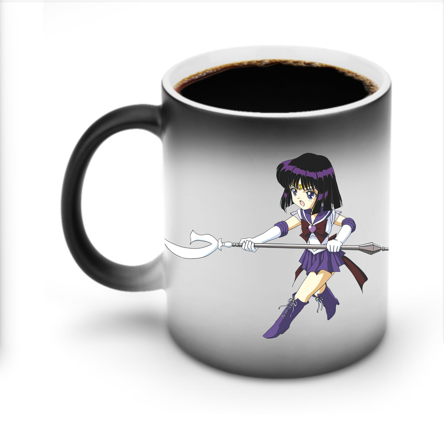 （画像用） 美少女戦士セーラームーン 土萠ほたる Sailor Moon Tomoe Hotaru （セーラーサターン；Sailor Saturn） 温度変色マグカップ