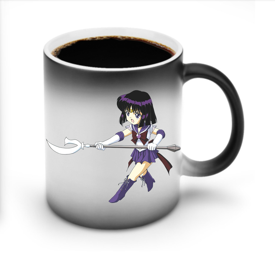 （画像用） 美少女戦士セーラームーン 土萠ほたる Sailor Moon Tomoe Hotaru （セーラーサターン；Sailor Saturn） 温度変色マグカップ