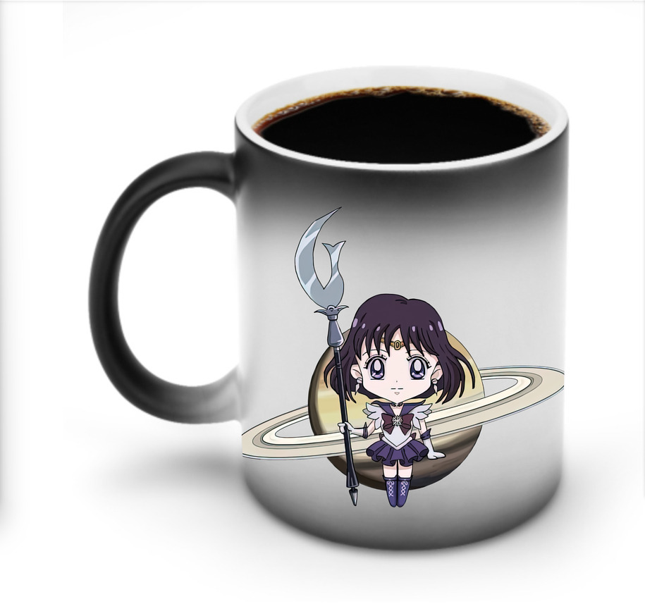 （画像用） 美少女戦士セーラームーン 土萠ほたる Sailor Moon Tomoe Hotaru （セーラーサターン；Sailor Saturn） 温度変色マグカップ