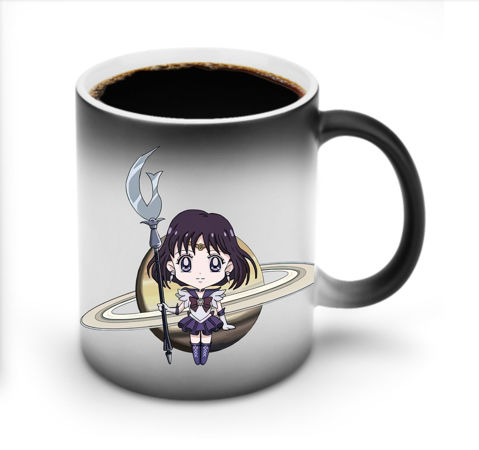 （画像用） 美少女戦士セーラームーン 土萠ほたる Sailor Moon Tomoe Hotaru （セーラーサターン；Sailor Saturn） 温度変色マグカップ