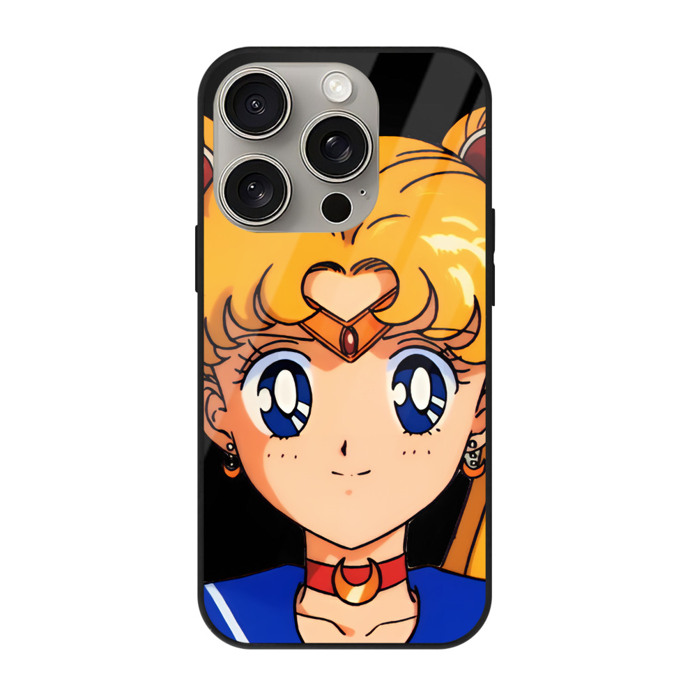（画像用） 美少女戦士セーラームーン 月野 うさぎ つきの うさぎ Sailor Moon Tsukino Usagi 【iPhone15Pro対応】スマホケース 耐衝撃＆黄変防止 背面ガラス