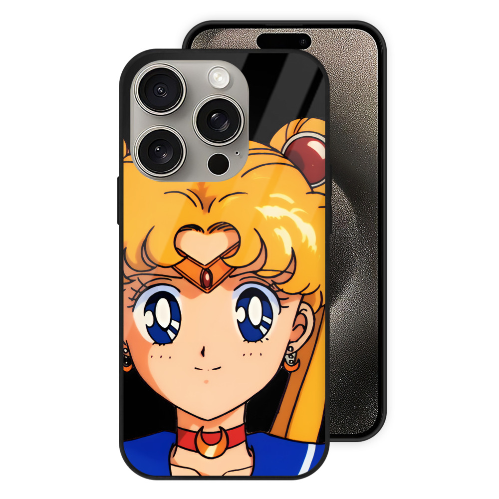 （画像用） 美少女戦士セーラームーン 月野 うさぎ つきの うさぎ Sailor Moon Tsukino Usagi 【iPhone15Pro対応】スマホケース 耐衝撃＆黄変防止 背面ガラス