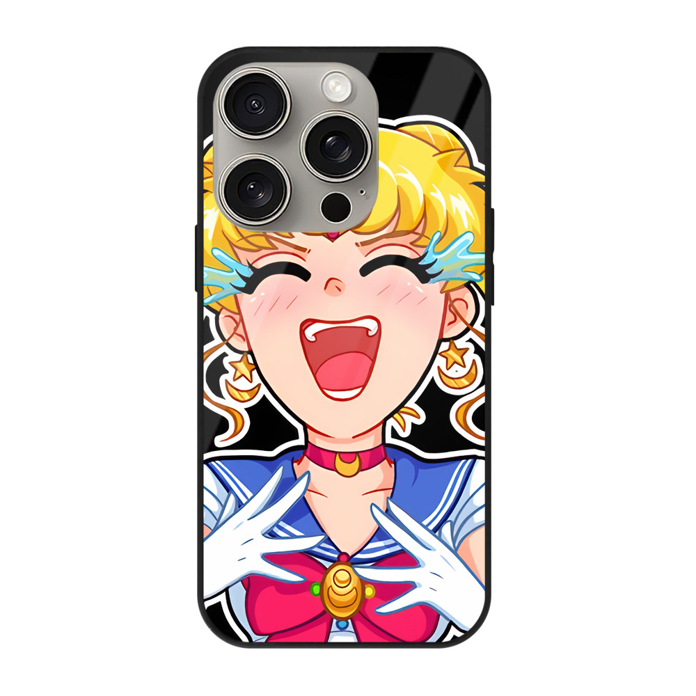（画像用） 美少女戦士セーラームーン 月野 うさぎ つきの うさぎ Sailor Moon Tsukino Usagi 【iPhone15Pro対応】スマホケース 耐衝撃＆黄変防止 背面ガラス