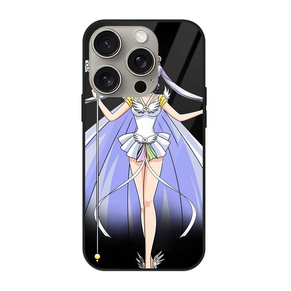 （画像用） 美少女戦士セーラームーン 月野 うさぎ つきの うさぎ Sailor Moon Tsukino Usagi 【iPhone15Pro対応】スマホケース 耐衝撃＆黄変防止 背面ガラス