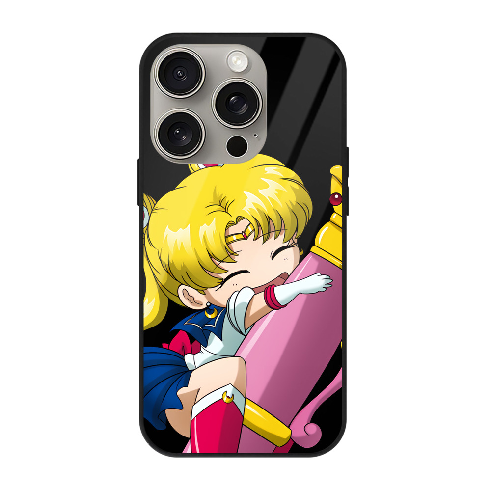 （画像用） 美少女戦士セーラームーン 月野 うさぎ つきの うさぎ Sailor Moon Tsukino Usagi 【iPhone15Pro対応】スマホケース 耐衝撃＆黄変防止 背面ガラス
