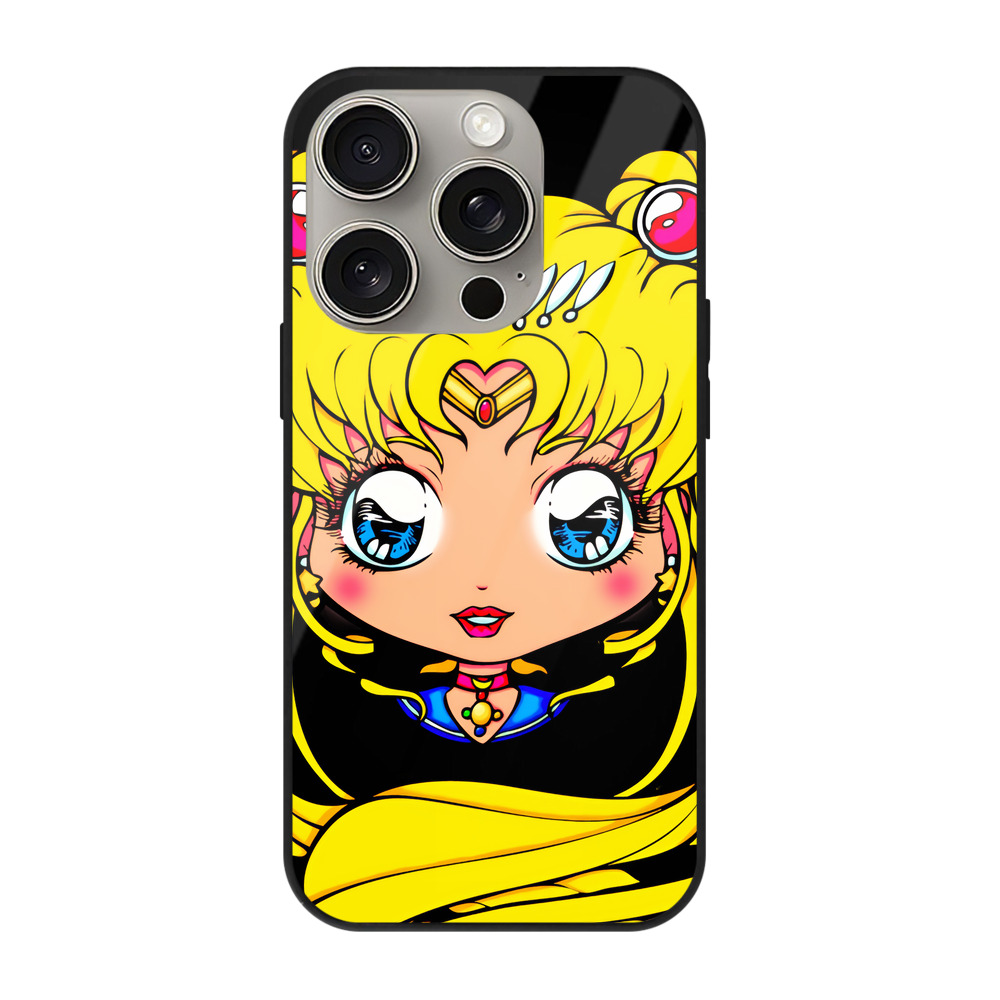 （画像用） 美少女戦士セーラームーン 月野 うさぎ つきの うさぎ Sailor Moon Tsukino Usagi 【iPhone15Pro対応】スマホケース 耐衝撃＆黄変防止 背面ガラス