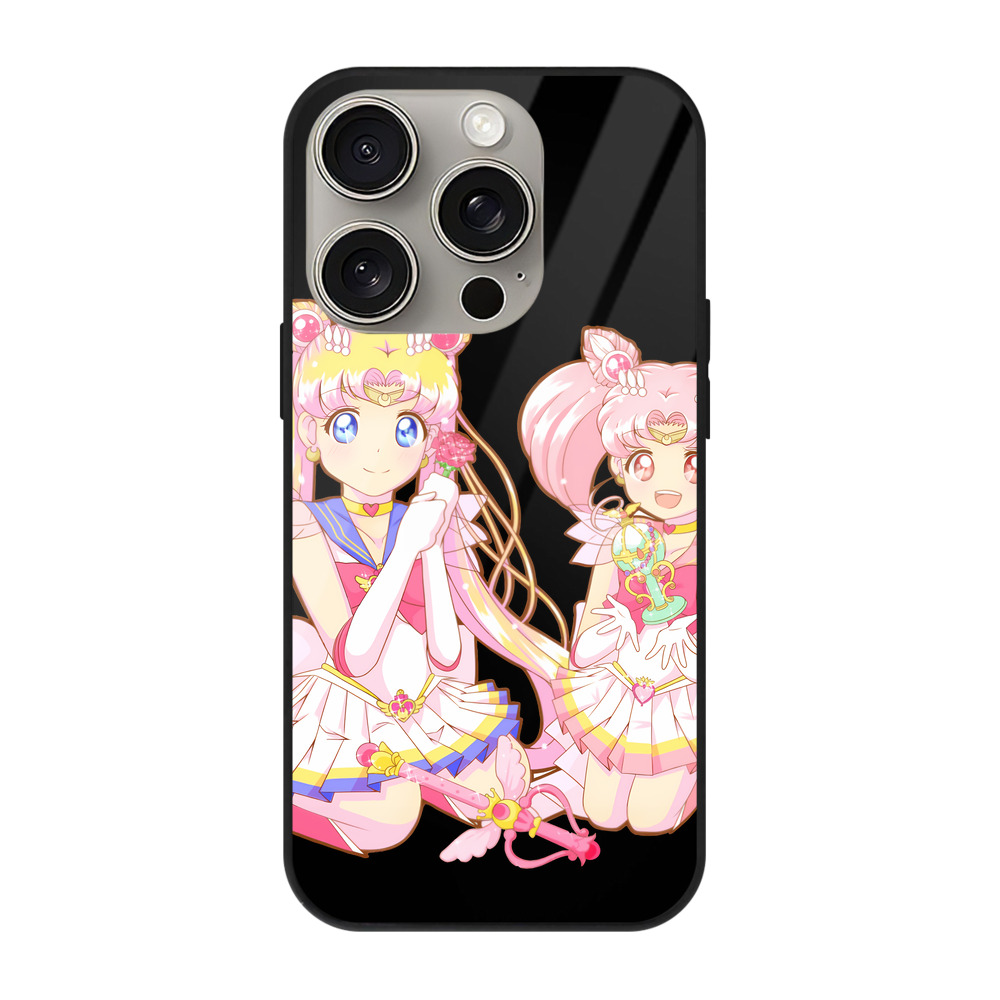 （画像用） 美少女戦士セーラームーン 月野 うさぎ つきの うさぎ Sailor Moon Tsukino Usagi 【iPhone15Pro対応】スマホケース 耐衝撃＆黄変防止 背面ガラス