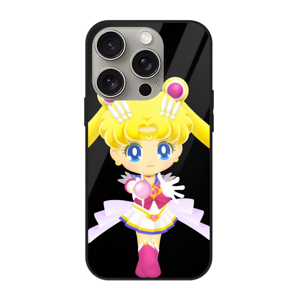 （画像用） 美少女戦士セーラームーン 月野 うさぎ つきの うさぎ Sailor Moon Tsukino Usagi 【iPhone15Pro対応】スマホケース 耐衝撃＆黄変防止 背面ガラス