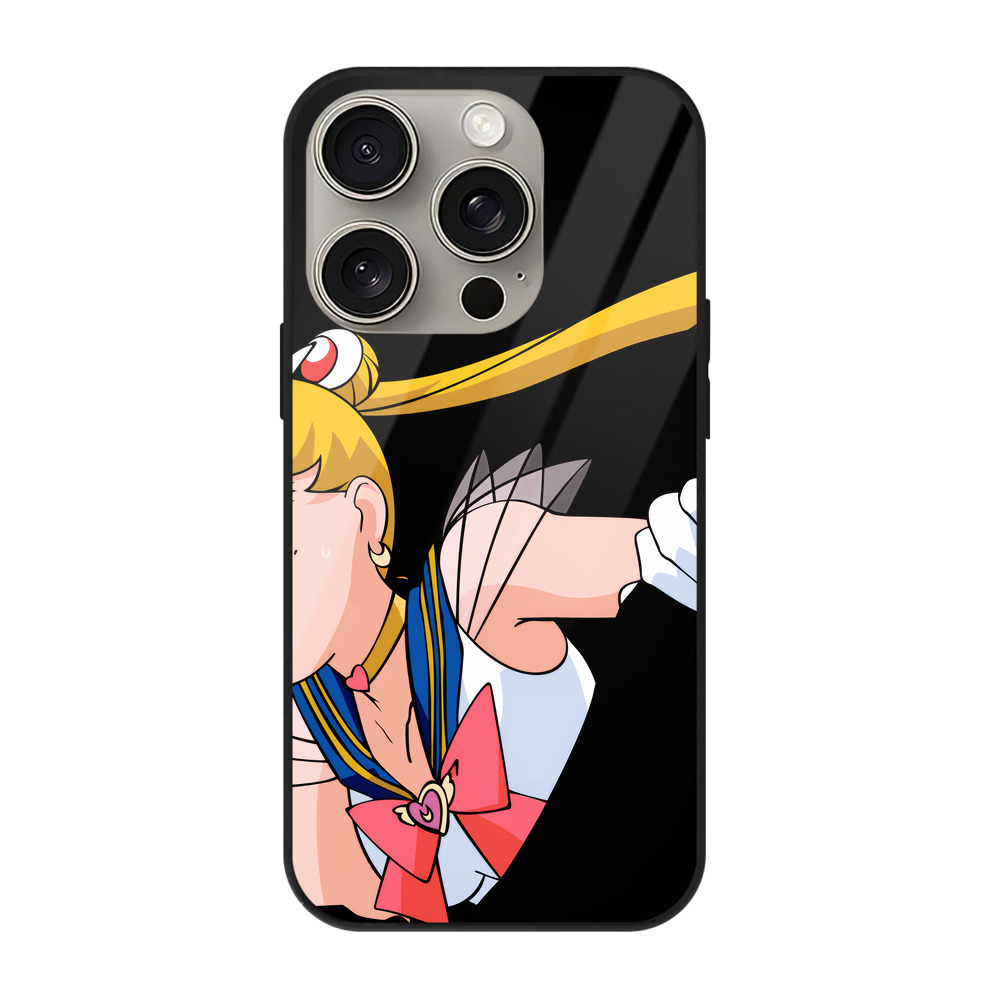 （画像用） 美少女戦士セーラームーン 月野 うさぎ つきの うさぎ Sailor Moon Tsukino Usagi 【iPhone15Pro対応】スマホケース 耐衝撃＆黄変防止 背面ガラス