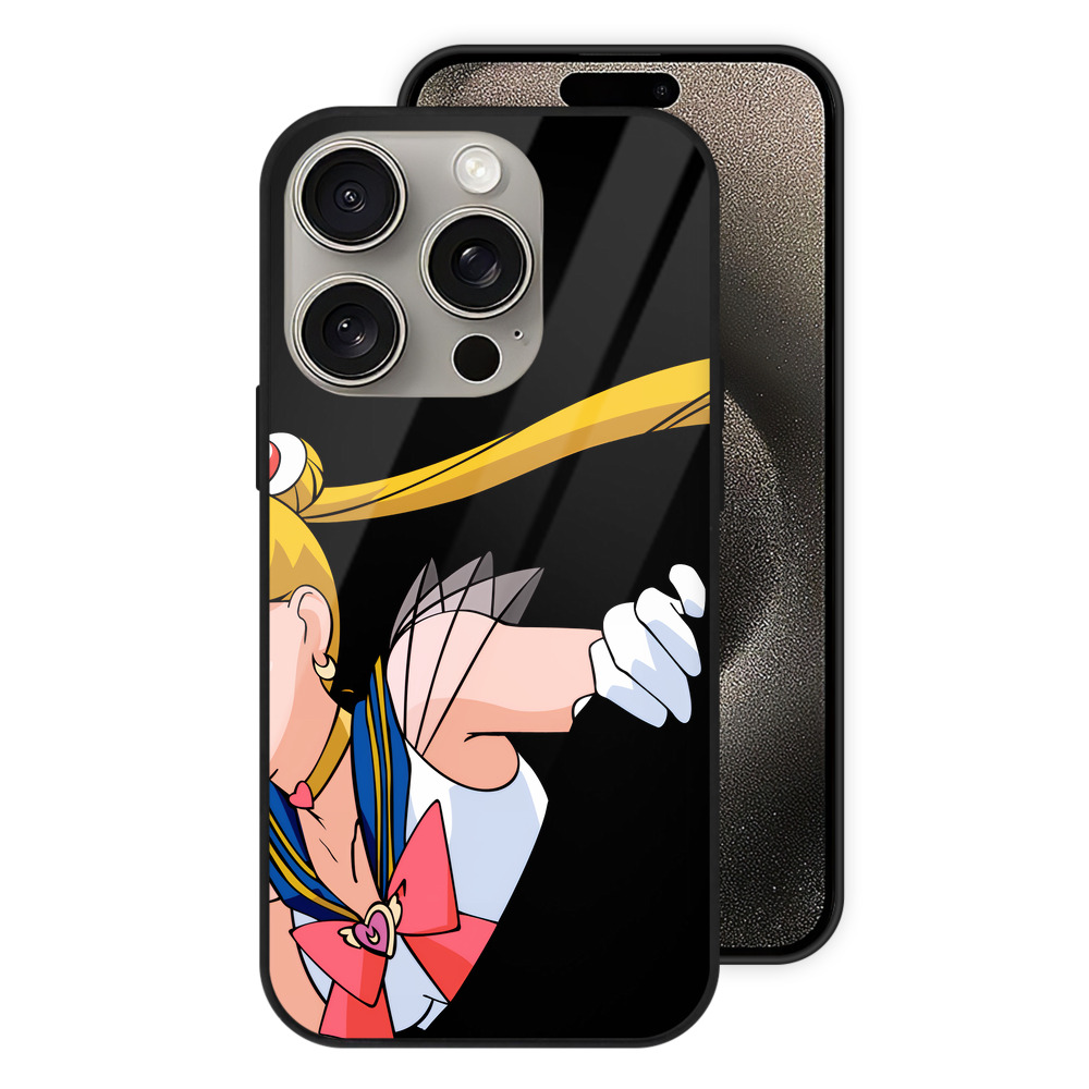 （画像用） 美少女戦士セーラームーン 月野 うさぎ つきの うさぎ Sailor Moon Tsukino Usagi 【iPhone15Pro対応】スマホケース 耐衝撃＆黄変防止 背面ガラス