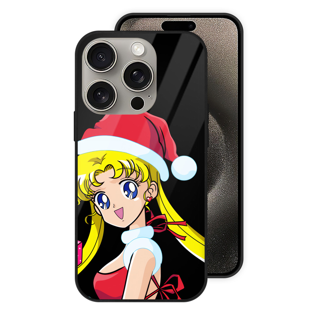 （画像用） 美少女戦士セーラームーン 月野 うさぎ つきの うさぎ Sailor Moon Tsukino Usagi 【iPhone15Pro対応】スマホケース 耐衝撃＆黄変防止 背面ガラス