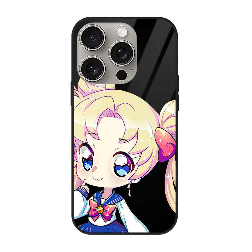 （画像用） 美少女戦士セーラームーン 月野 うさぎ つきの うさぎ Sailor Moon Tsukino Usagi 【iPhone15Pro対応】スマホケース 耐衝撃＆黄変防止 背面ガラス