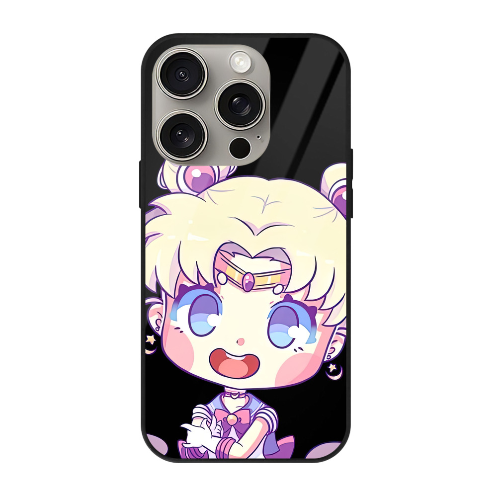 （画像用） 美少女戦士セーラームーン 月野 うさぎ つきの うさぎ Sailor Moon Tsukino Usagi 【iPhone15Pro対応】スマホケース 耐衝撃＆黄変防止 背面ガラス