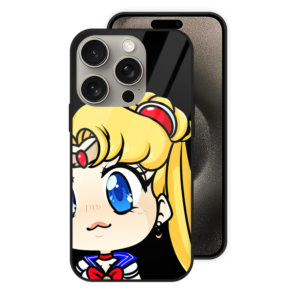 （画像用） 美少女戦士セーラームーン 月野 うさぎ つきの うさぎ Sailor Moon Tsukino Usagi 【iPhone15Pro対応】スマホケース 耐衝撃＆黄変防止 背面ガラス