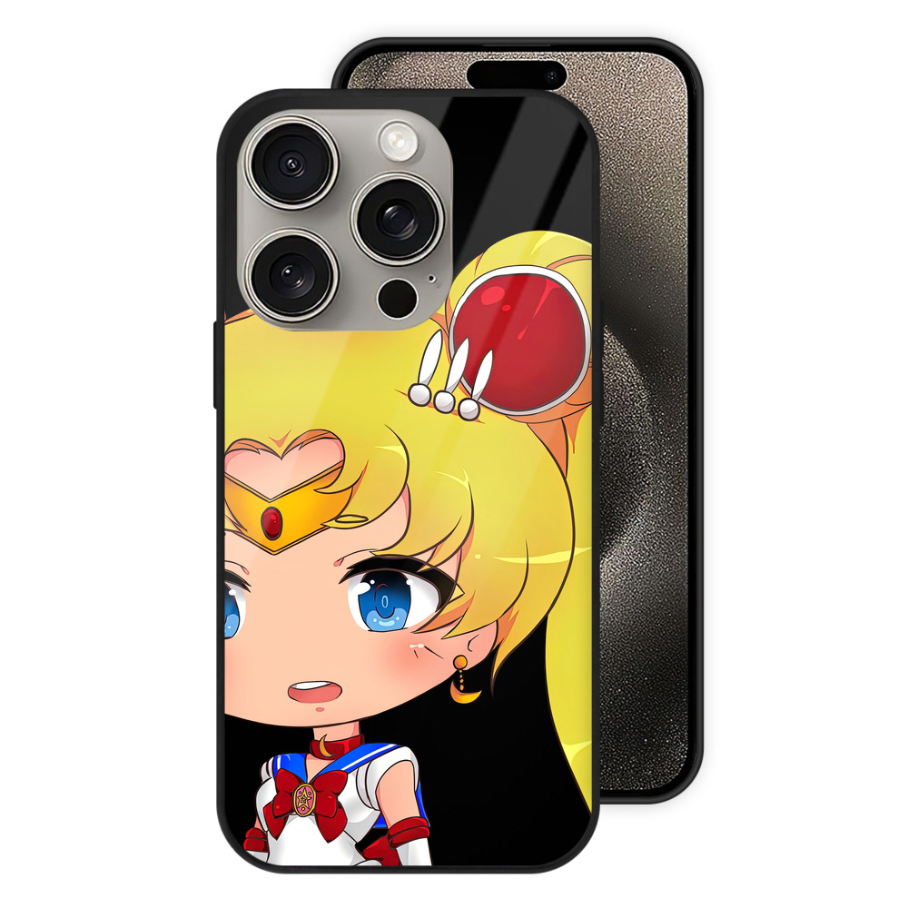 （画像用） 美少女戦士セーラームーン 月野 うさぎ つきの うさぎ Sailor Moon Tsukino Usagi 【iPhone15Pro対応】スマホケース 耐衝撃＆黄変防止 背面ガラス