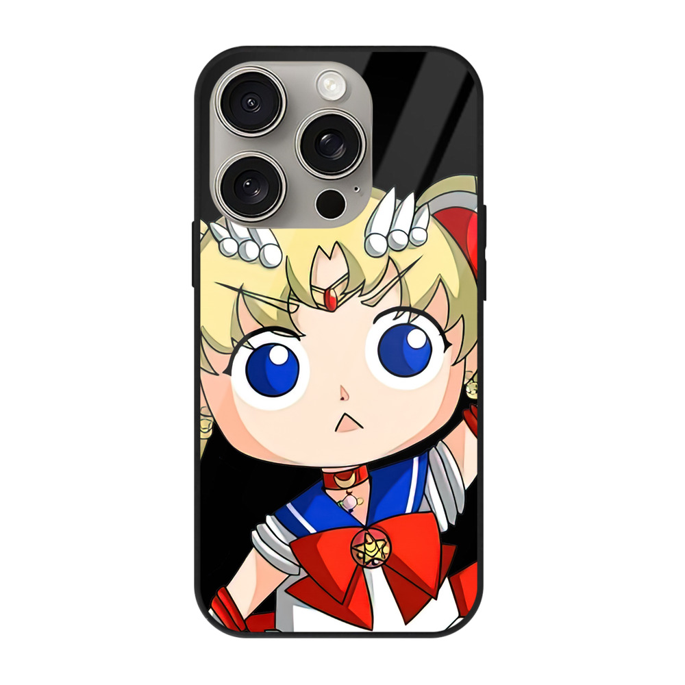 （画像用） 美少女戦士セーラームーン 月野 うさぎ つきの うさぎ Sailor Moon Tsukino Usagi 【iPhone15Pro対応】スマホケース 耐衝撃＆黄変防止 背面ガラス