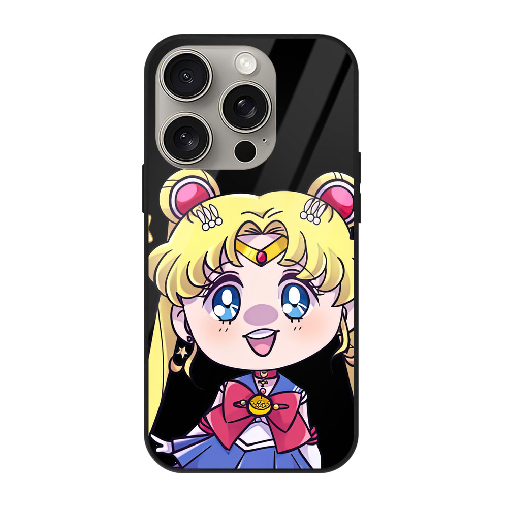 （画像用） 美少女戦士セーラームーン 月野 うさぎ つきの うさぎ Sailor Moon Tsukino Usagi 【iPhone15Pro対応】スマホケース 耐衝撃＆黄変防止 背面ガラス