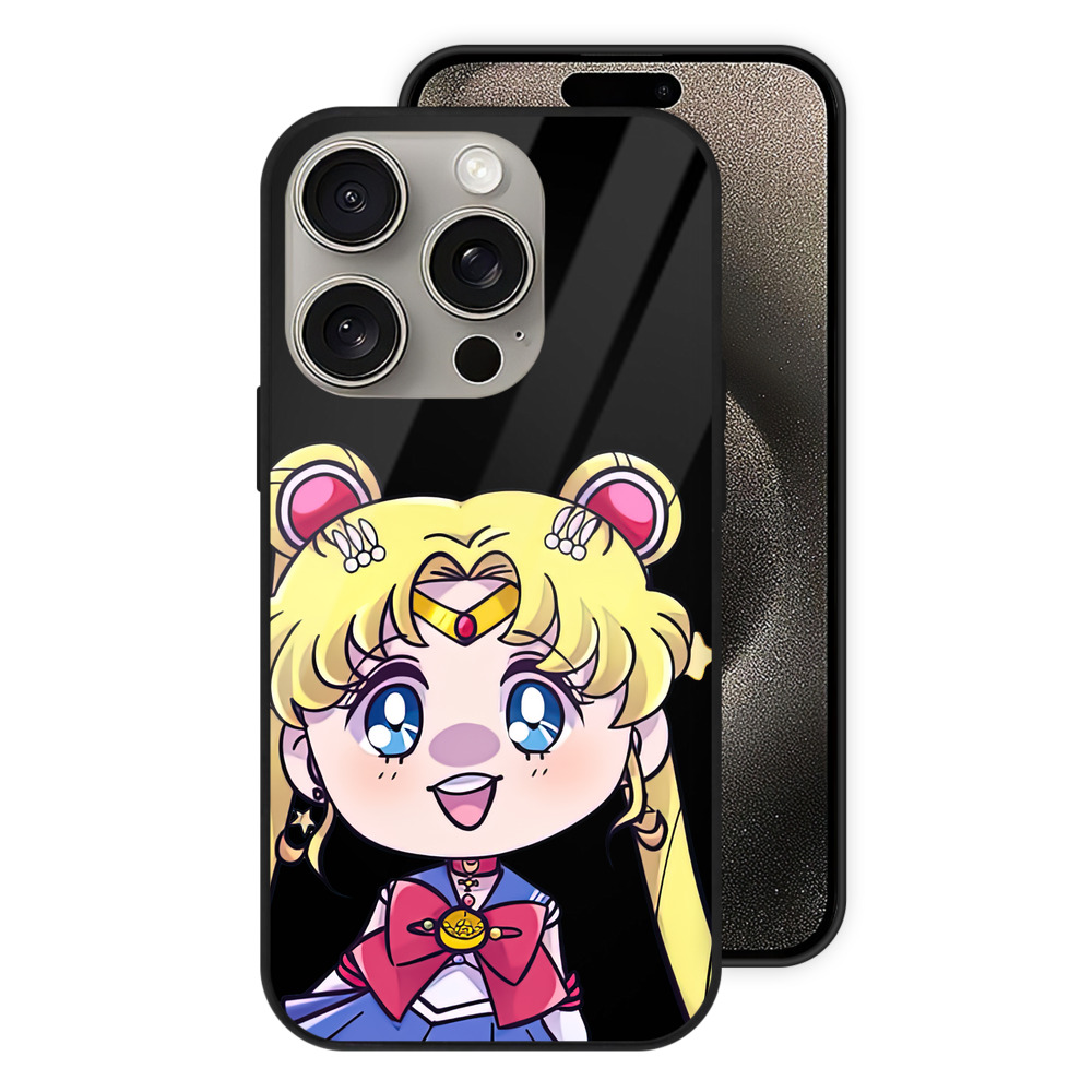 （画像用） 美少女戦士セーラームーン 月野 うさぎ つきの うさぎ Sailor Moon Tsukino Usagi 【iPhone15Pro対応】スマホケース 耐衝撃＆黄変防止 背面ガラス