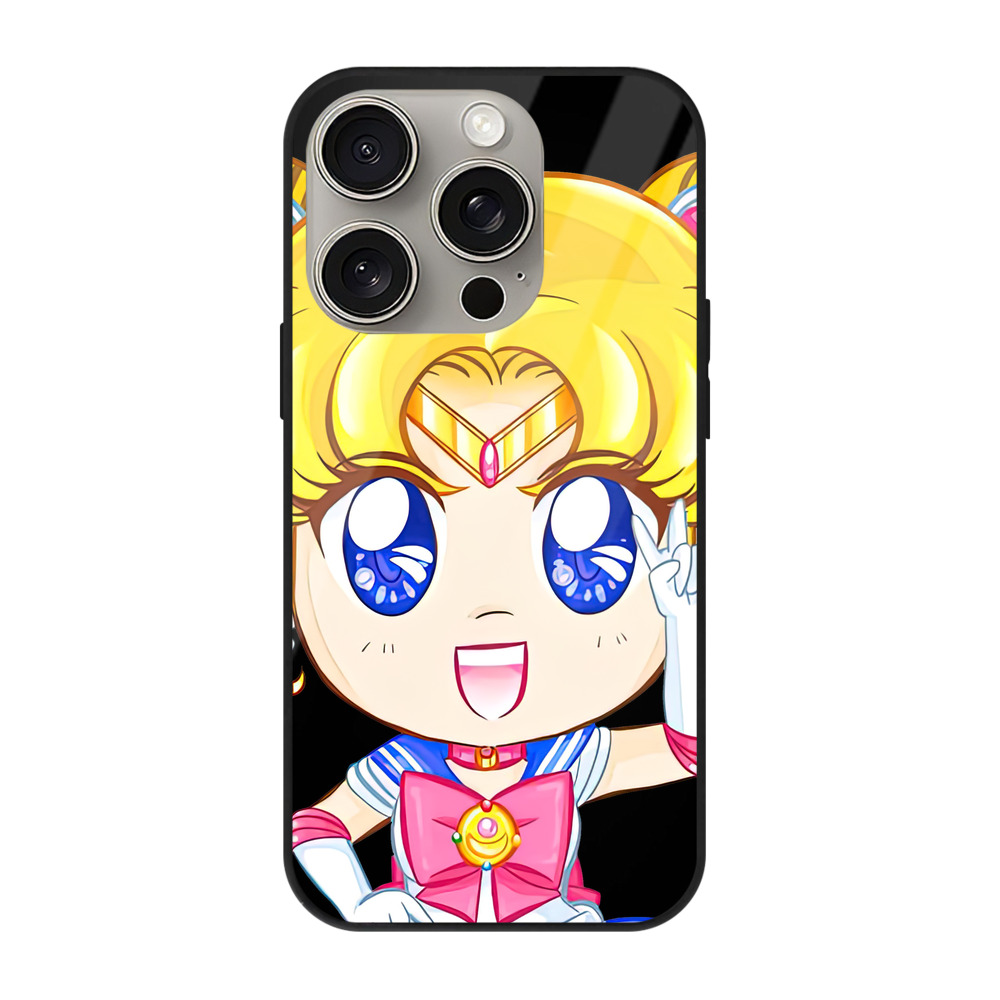 （画像用） 美少女戦士セーラームーン 月野 うさぎ つきの うさぎ Sailor Moon Tsukino Usagi 【iPhone15Pro対応】スマホケース 耐衝撃＆黄変防止 背面ガラス