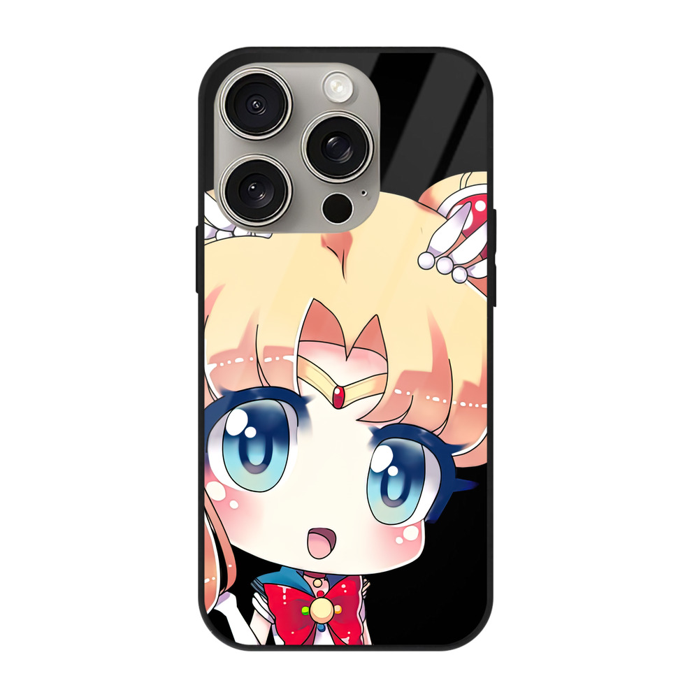 （画像用） 美少女戦士セーラームーン 月野 うさぎ つきの うさぎ Sailor Moon Tsukino Usagi 【iPhone15Pro対応】スマホケース 耐衝撃＆黄変防止 背面ガラス