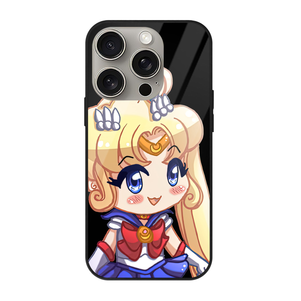 （画像用） 美少女戦士セーラームーン 月野 うさぎ つきの うさぎ Sailor Moon Tsukino Usagi 【iPhone15Pro対応】スマホケース 耐衝撃＆黄変防止 背面ガラス