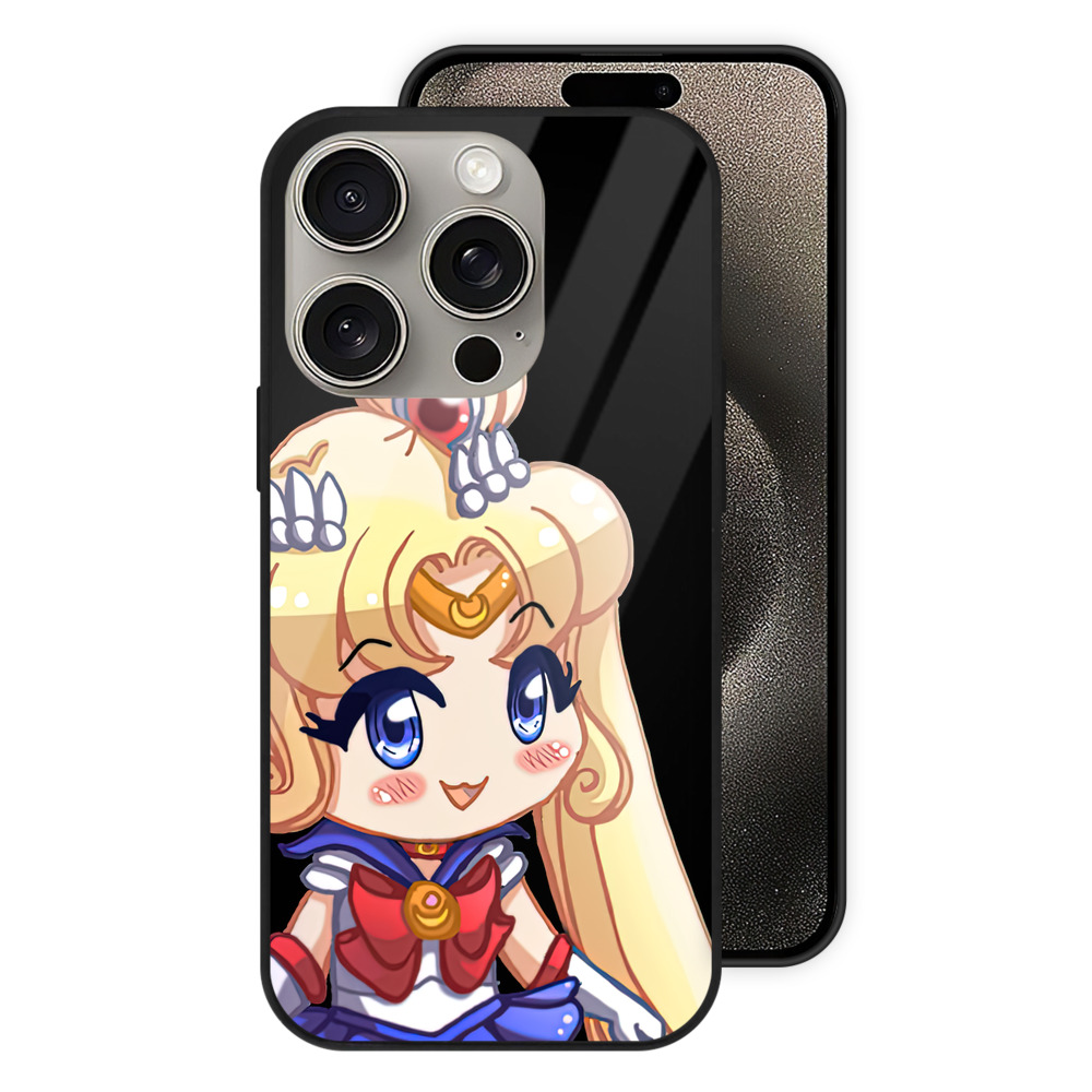 （画像用） 美少女戦士セーラームーン 月野 うさぎ つきの うさぎ Sailor Moon Tsukino Usagi 【iPhone15Pro対応】スマホケース 耐衝撃＆黄変防止 背面ガラス