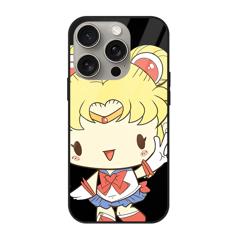 （画像用） 美少女戦士セーラームーン 月野 うさぎ つきの うさぎ Sailor Moon Tsukino Usagi 【iPhone15Pro対応】スマホケース 耐衝撃＆黄変防止 背面ガラス