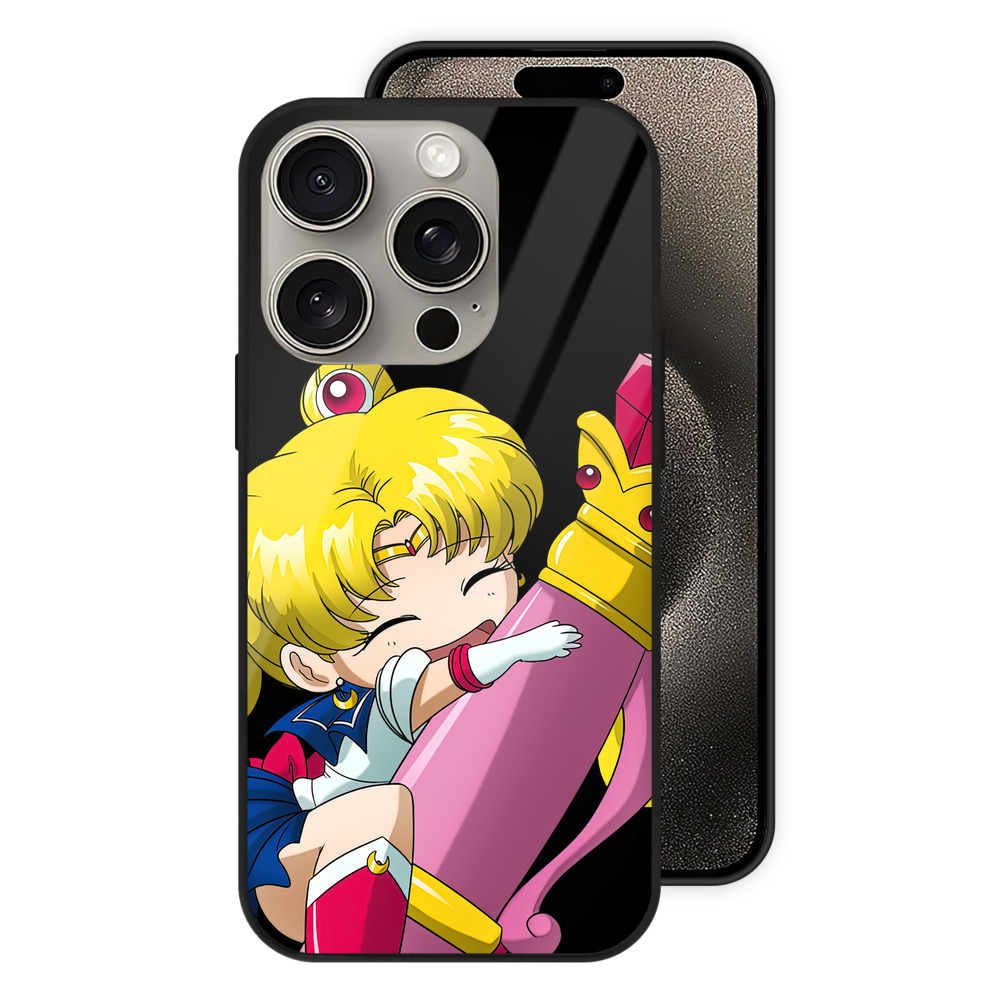 （画像用） 美少女戦士セーラームーン 月野 うさぎ つきの うさぎ Sailor Moon Tsukino Usagi 【iPhone15Pro対応】スマホケース 耐衝撃＆黄変防止 背面ガラス