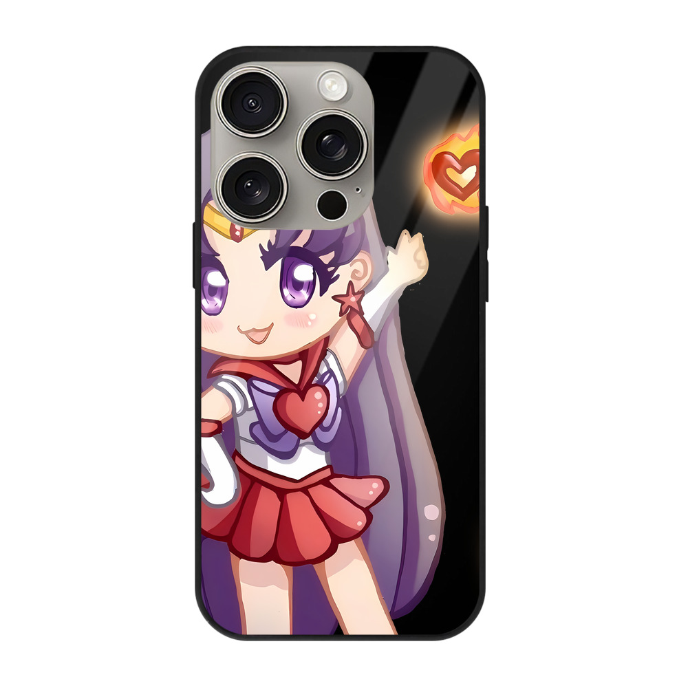 （画像用） 美少女戦士セーラームーン 火野レイ ひの レイ Sailor Moon Hino Rei （セーラーマーズ,Sailor Mars） 【iPhone15Pro対応】スマホケース 耐衝撃＆黄変防止 背面ガラス