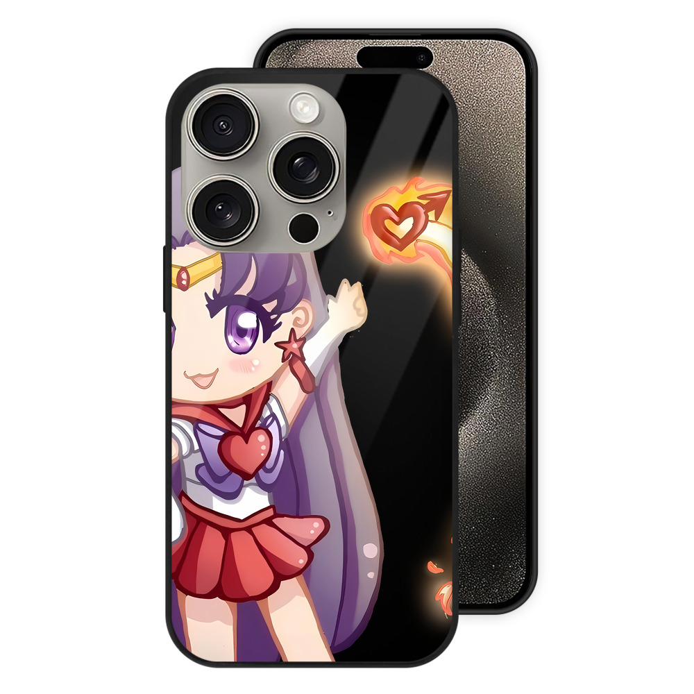 （画像用） 美少女戦士セーラームーン 火野レイ ひの レイ Sailor Moon Hino Rei （セーラーマーズ,Sailor Mars） 【iPhone15Pro対応】スマホケース 耐衝撃＆黄変防止 背面ガラス