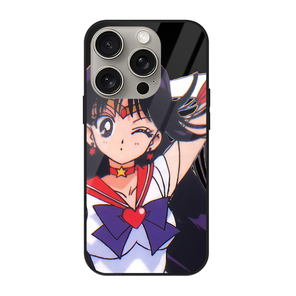 （画像用） 美少女戦士セーラームーン 火野レイ ひの レイ Sailor Moon Hino Rei （セーラーマーズ,Sailor Mars） 【iPhone15Pro対応】スマホケース 耐衝撃＆黄変防止 背面ガラス