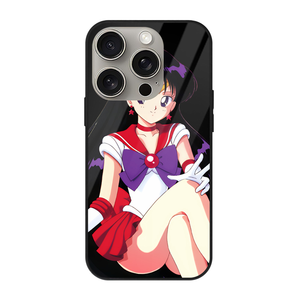 （画像用） 美少女戦士セーラームーン 火野レイ ひの レイ Sailor Moon Hino Rei （セーラーマーズ,Sailor Mars） 【iPhone15Pro対応】スマホケース 耐衝撃＆黄変防止 背面ガラス