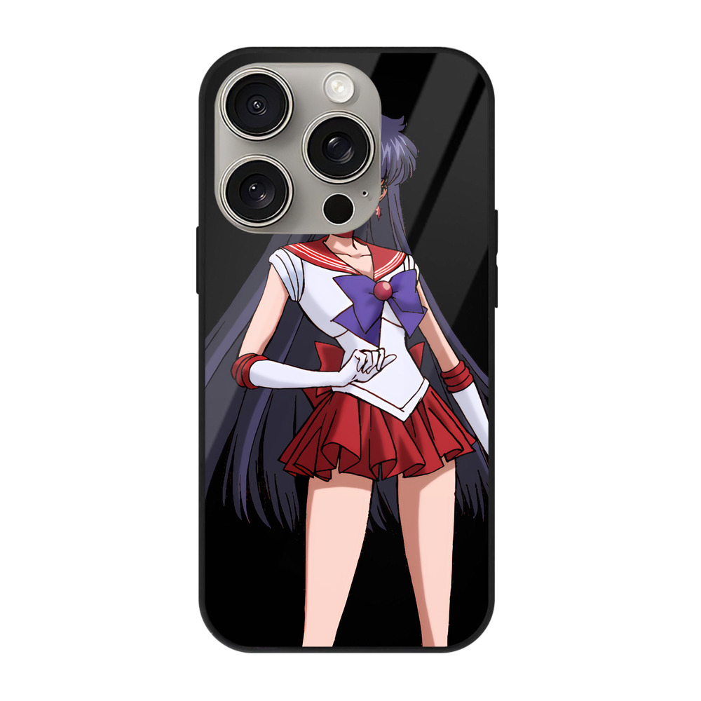 （画像用） 美少女戦士セーラームーン 火野レイ ひの レイ Sailor Moon Hino Rei （セーラーマーズ,Sailor Mars） 【iPhone15Pro対応】スマホケース 耐衝撃＆黄変防止 背面ガラス