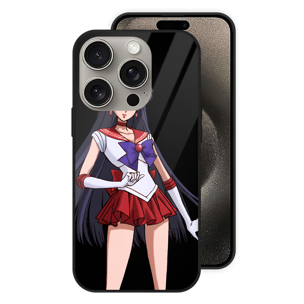 （画像用） 美少女戦士セーラームーン 火野レイ ひの レイ Sailor Moon Hino Rei （セーラーマーズ,Sailor Mars） 【iPhone15Pro対応】スマホケース 耐衝撃＆黄変防止 背面ガラス