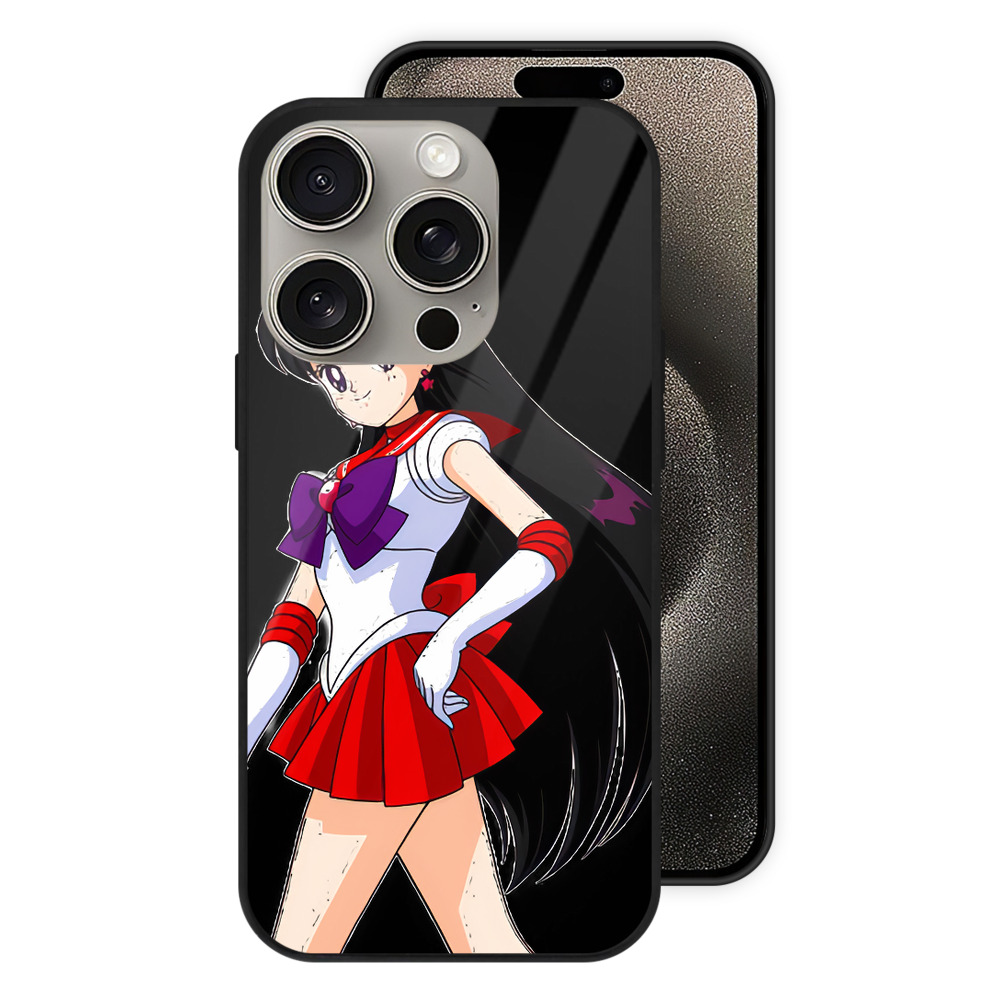 （画像用） 美少女戦士セーラームーン 火野レイ ひの レイ Sailor Moon Hino Rei （セーラーマーズ,Sailor Mars） 【iPhone15Pro対応】スマホケース 耐衝撃＆黄変防止 背面ガラス